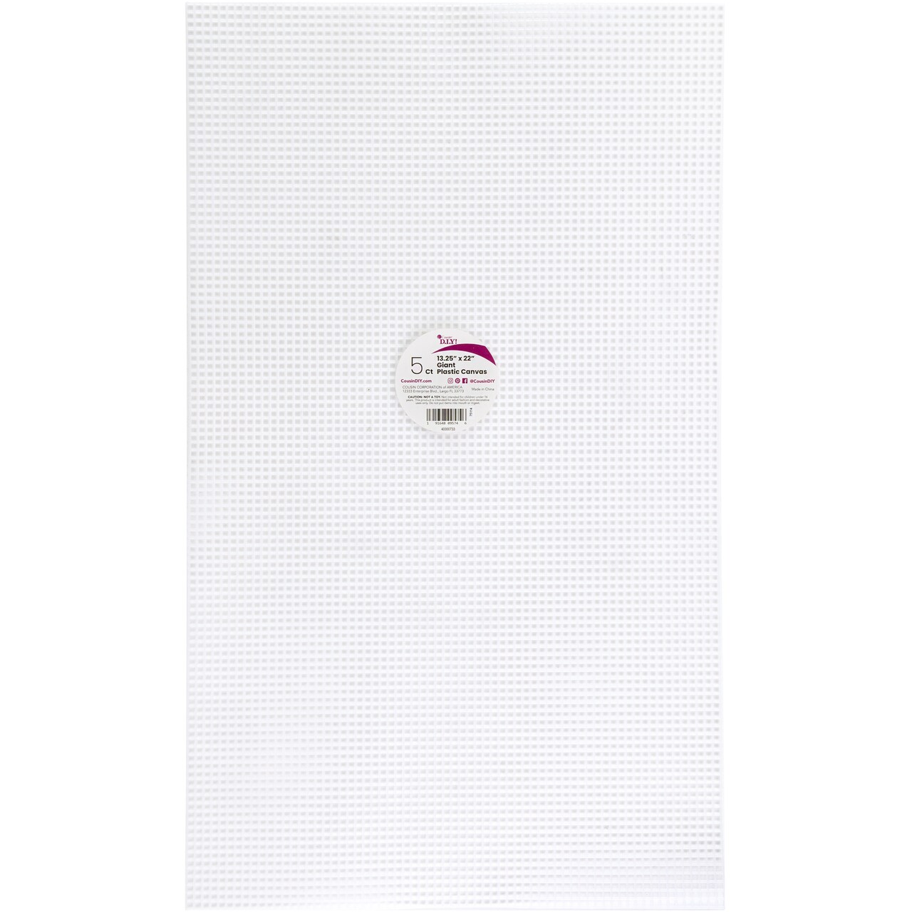 CousinDIY 13.25x22" Artist Giant Clear Plastic Canvas - 1 sheet